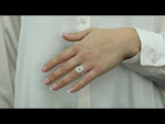 Load and play video in Gallery viewer, 3.30 Carat Emerald-Cut Halo Diamond Engagement Ring in Platinum
