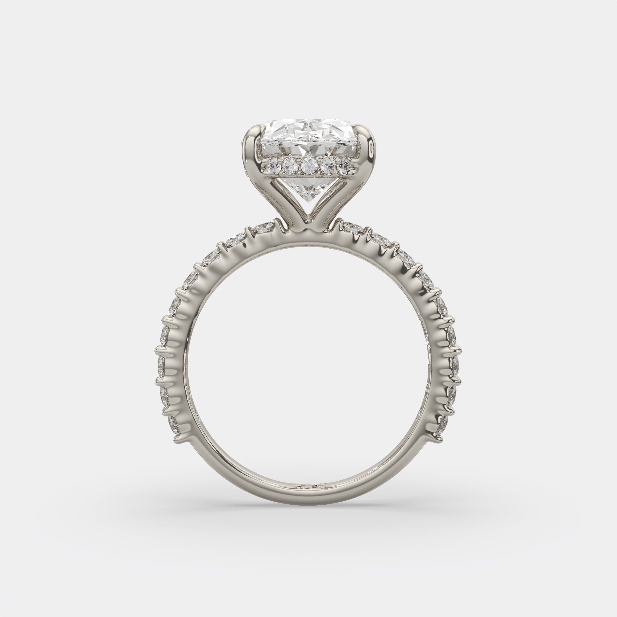 4.60 Ct E VS1 Oval Diamond Halo Engagement Ring