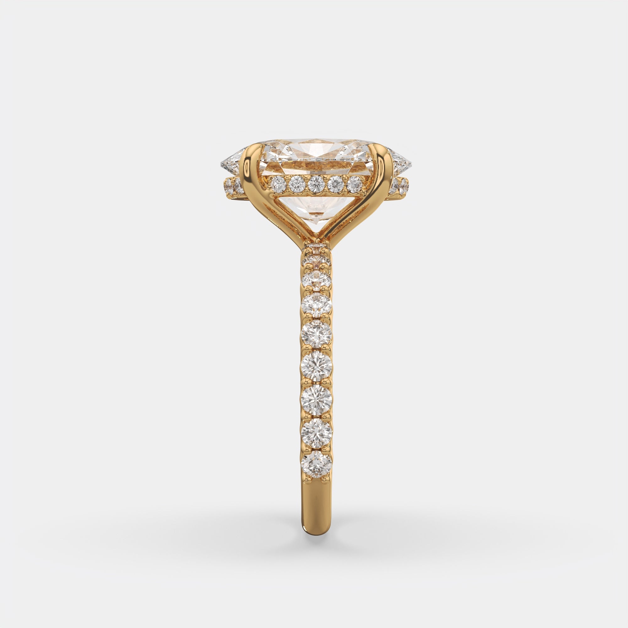 4.60 Ct E VS1 Oval Diamond Halo Engagement Ring