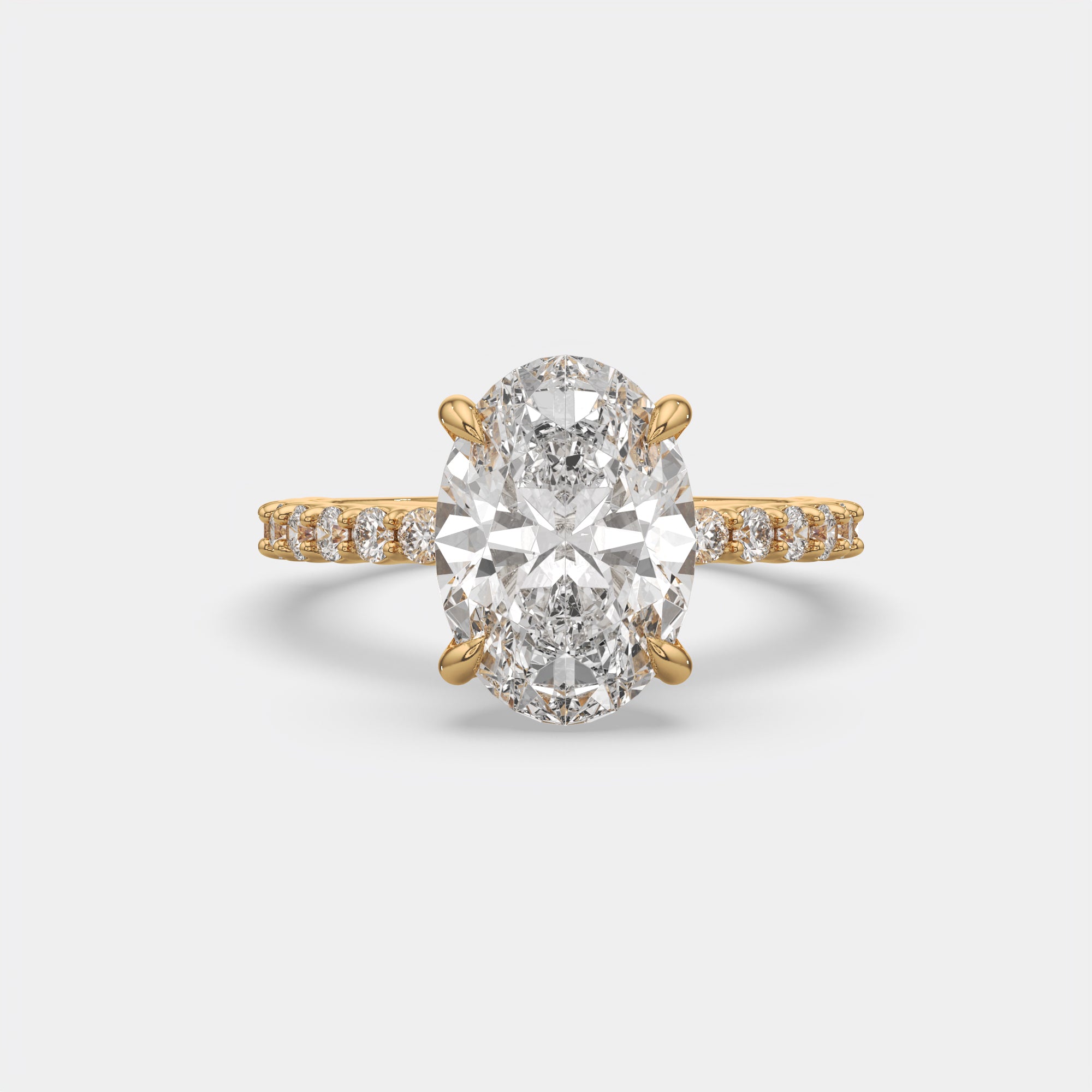4.60 Ct E VS1 Oval Diamond Halo Engagement Ring