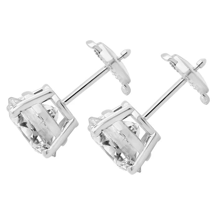 6.00 Ct IGI Certified G VS2 Lab Created Diamond Stud Earrings 14K Yellow Gold