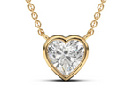 Load image into Gallery viewer, 1.00 Ct Heart Shape D VS1 Lab Grown Diamond Bezel Pendant 14k White IGI Certify