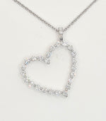Load image into Gallery viewer, 1.50 Carat Lab Grown Diamond Heart Pendant 14K Gold with Chain