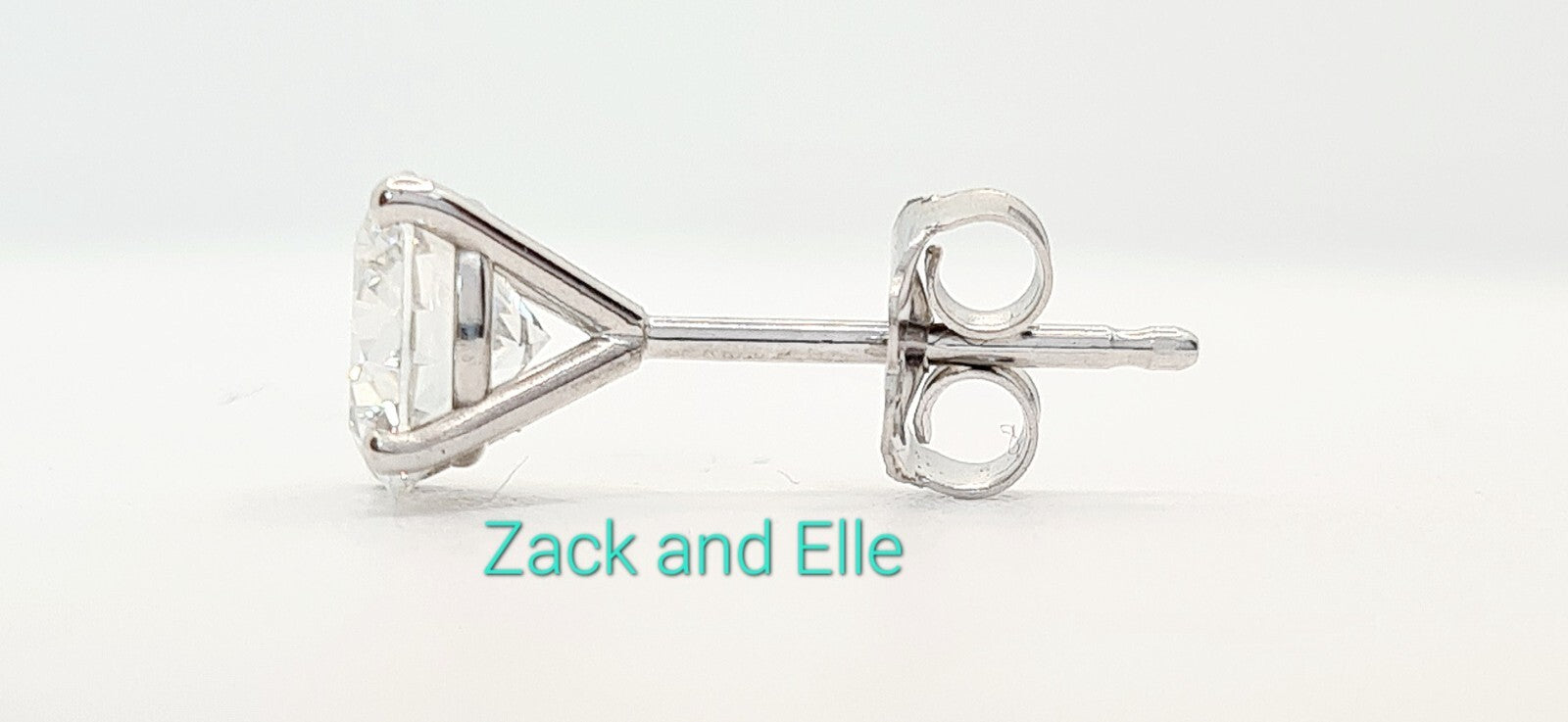 2.00 Ct E VS1 Round 4 Prong Lab Grown Diamond Stud Earrings IGI Certified 14k