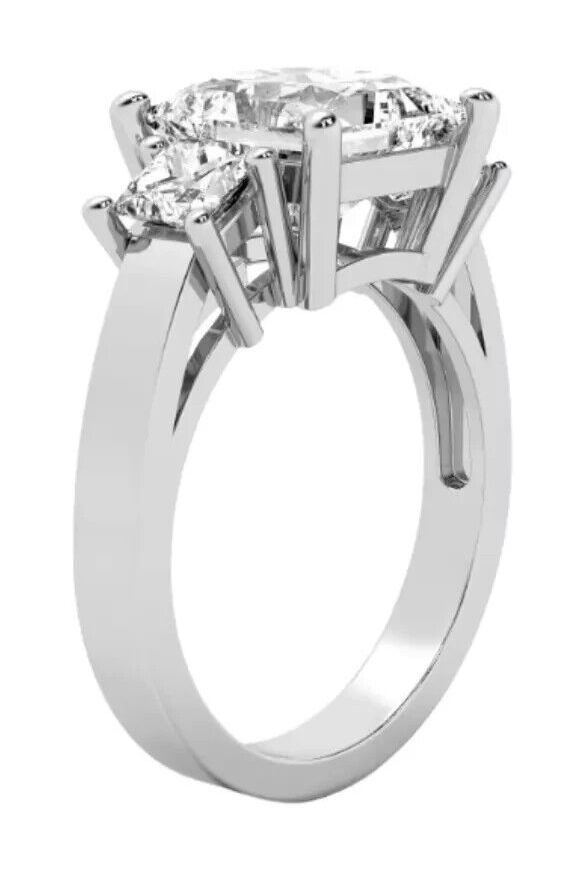 2.50 Ct E VS1 Princess Cut Lab Grown Diamond Ring IGI Certified 14k White Gold