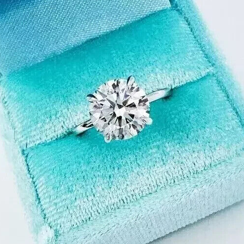 4.00 Carat IGI Certified E VVS2 Platinum Lab Grown Diamond Engagement Ring