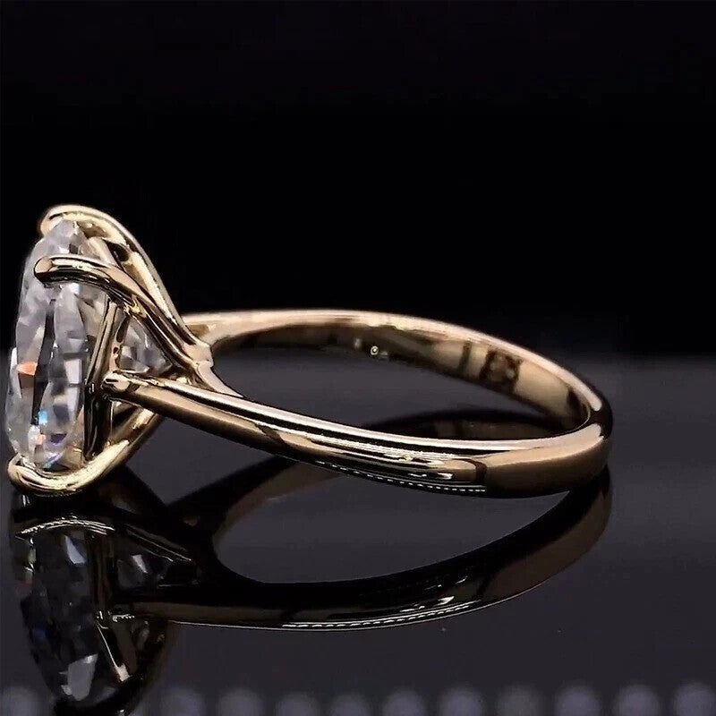 3.00 Ct D VS1 Cushion Cut Diamond Ring Lab Grown Diamond IGI Certified 14k Gold