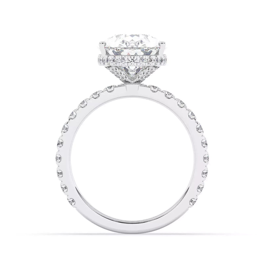 IGI 6 CT, Solitaire Lab-Grown Pear Diamond Engagement Ring, 950 Platinum