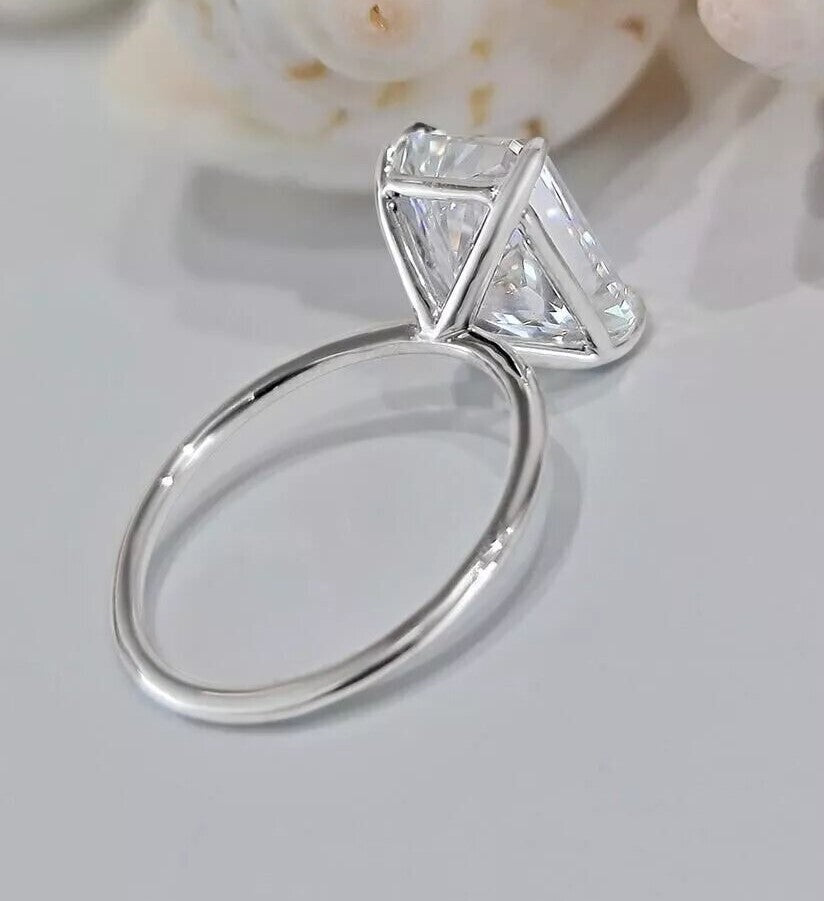 4.01 Ct G VS1 Radiant IGI Certified Lab Grown Diamond Ring Set in Platinum