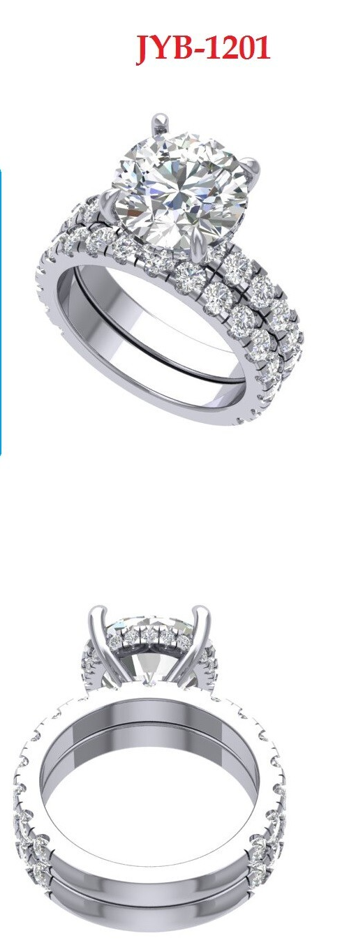 6.07 Ct E VVS2 Lab Grown Platinum Diamond Engagement Ring With Matching Band