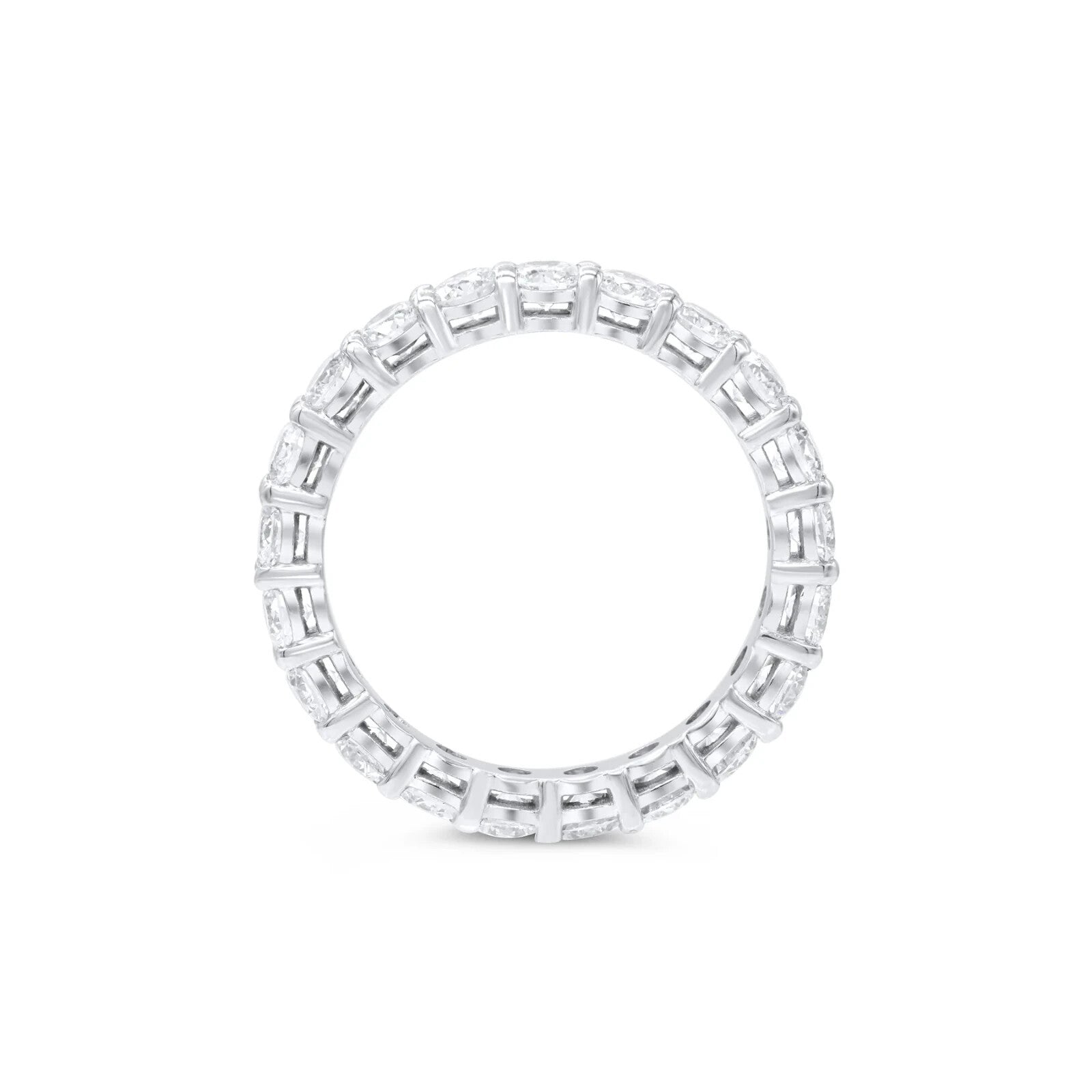 2.00 Ct Round Lab Grown Diamond Eternity Band Ring 14K White Gold FG VS