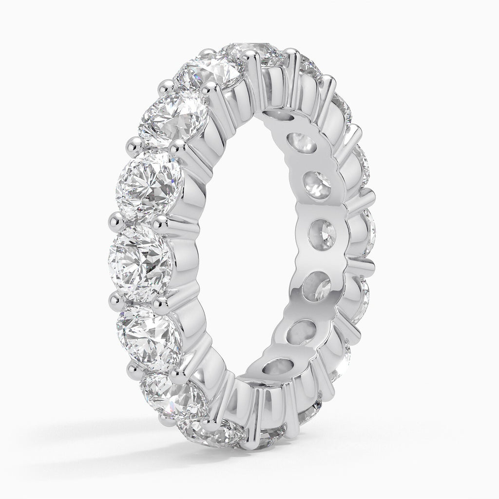 11.00 Ct Round Lab Grown Diamond Eternity Ring 14k White FG VS IGI Certified