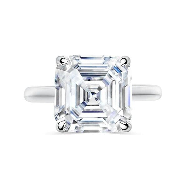 1.50 Asscher Cut Diamond Ring Lab Grown Diamond IGI Certified