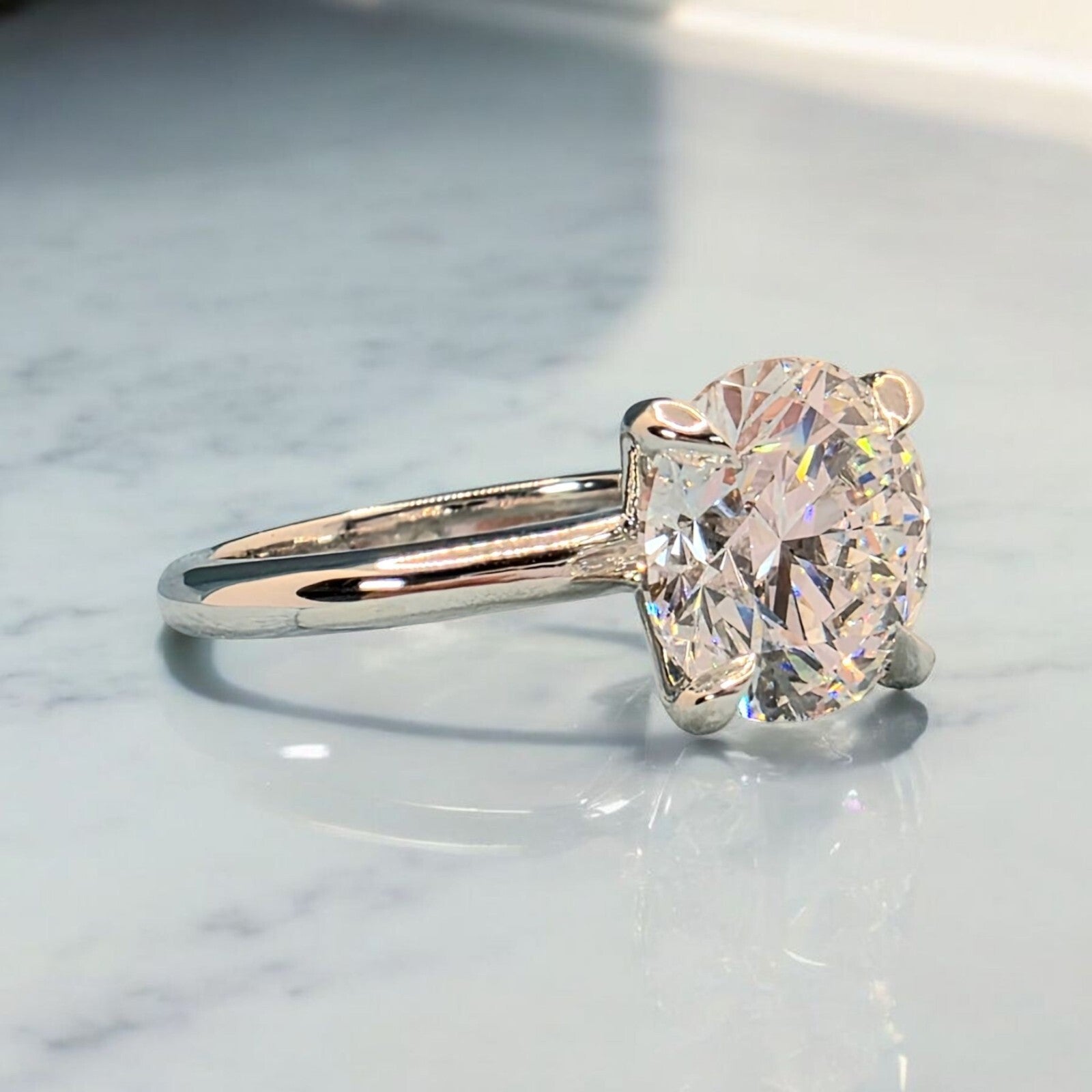 2.00 Ct D VS1 Round Solitaire Platinum Lab Grown Diamond Ring IGI Certified XXX