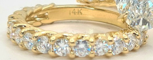 1.20 Ct E-F VS1 Lab Grown Diamond Band 14k Yellow Gold