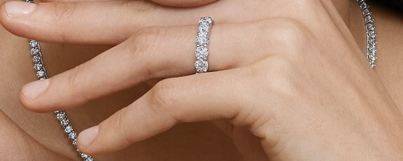 5 Ct Round Lab Grown Diamond Eternity Band Ring 14k E VS GIA Authenticated Sz 8