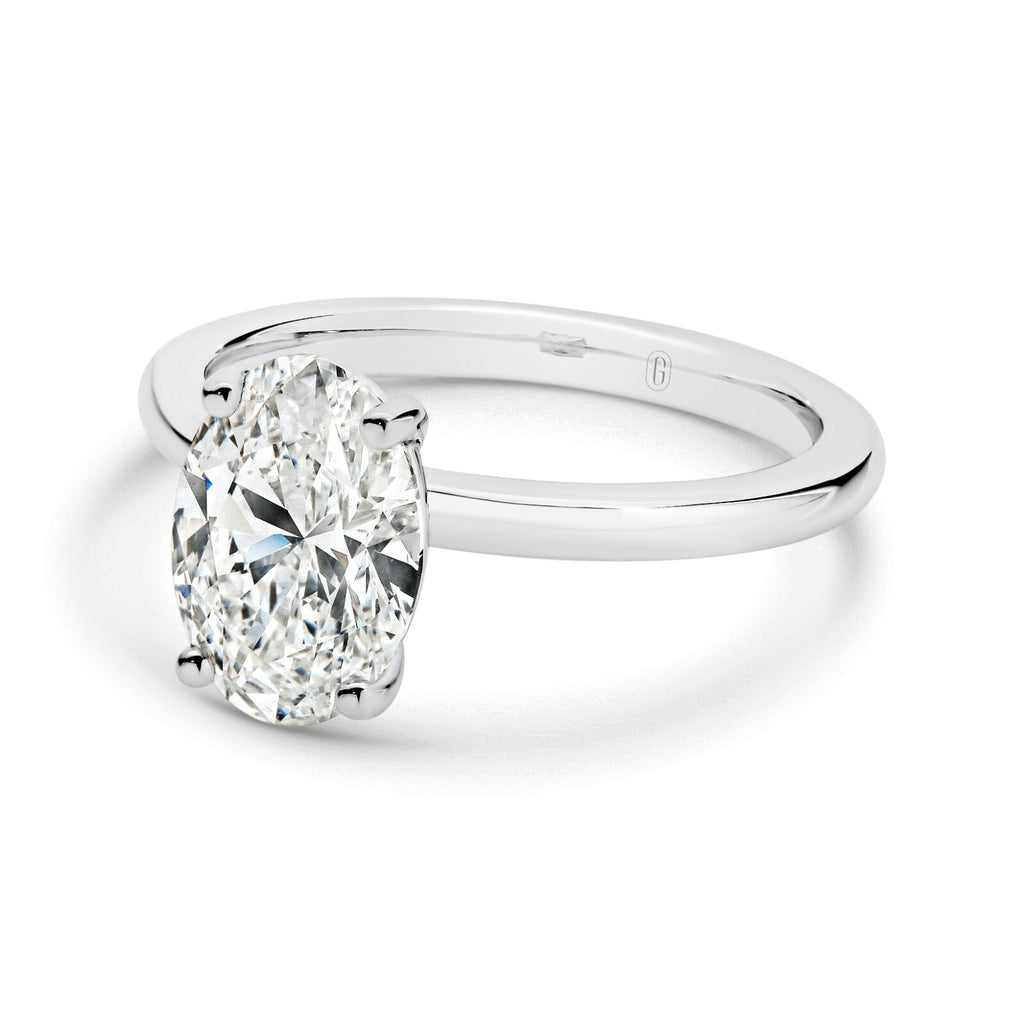 2.00 Ct F VS2 Oval Diamond Ring Lab Grown Diamond IGI Certified 14k