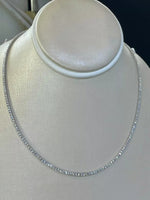 Load image into Gallery viewer, 18.63 Ct 14K White Gold Natural Eternity Diamond Tennis Necklace, 16” NEW! G SI