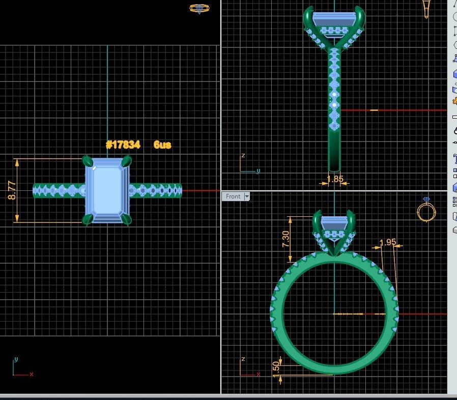 2.37 Carat Emerald Cut Diamond Engagement Ring IGI Certified Lab Grown 14k