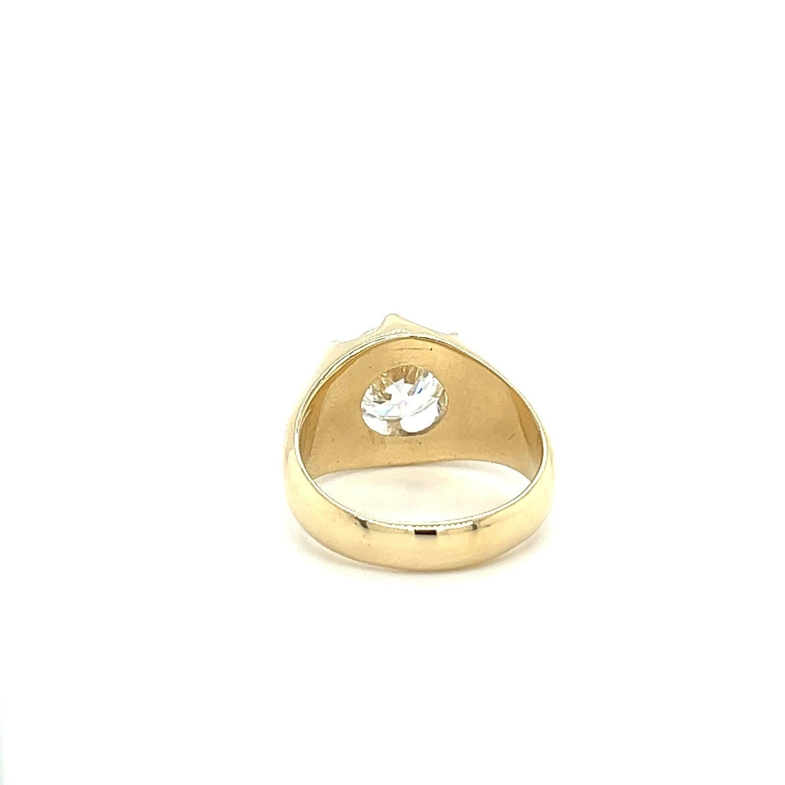 4.00 Ct Lab Grown Diamond D VS1 IGI Certified Men's Diamond Ring 14K Yellow Gold