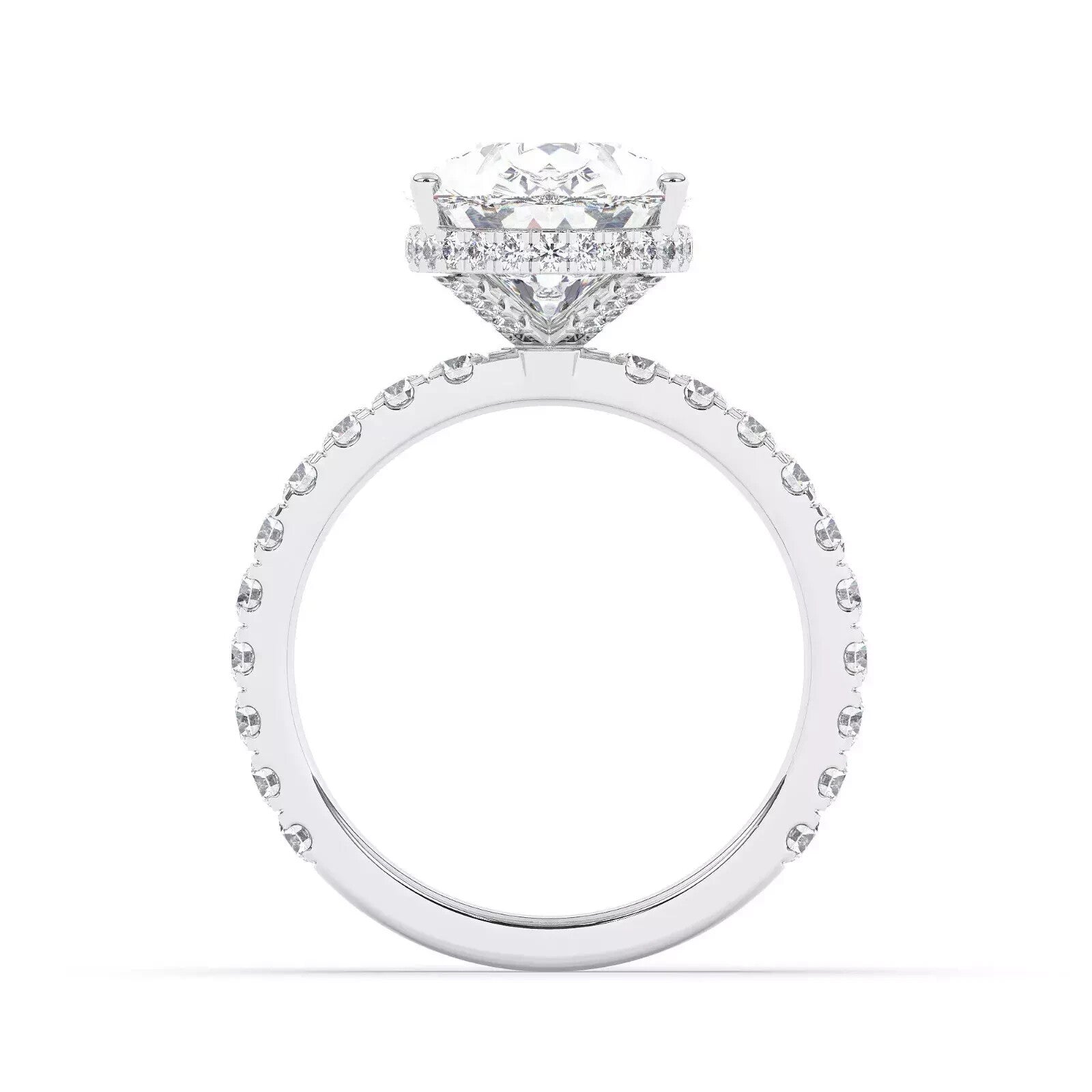 IGI 6 CT, Solitaire Lab-Grown Pear Diamond Engagement Ring, 950 Platinum