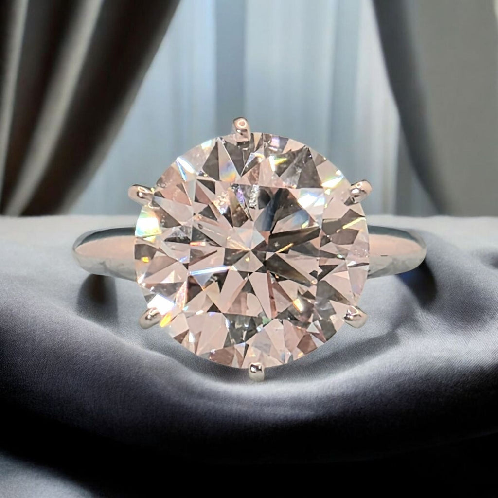 3.00 Ct D VS1 Round Solitaire Platinum Lab Grown Diamond Ring IGI Certified
