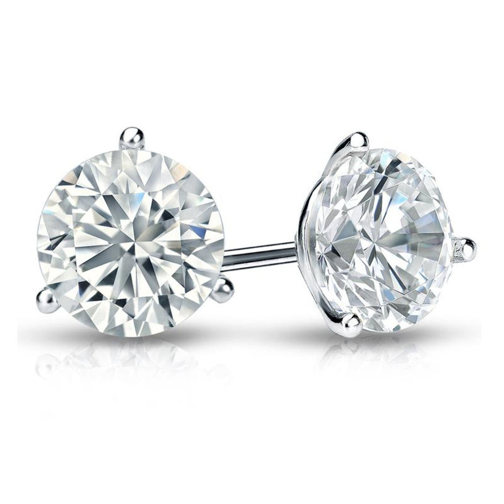 6.00 Ct IGI Certified D VS1 Lab Grown Diamond Stud Earrings 14K White Gold