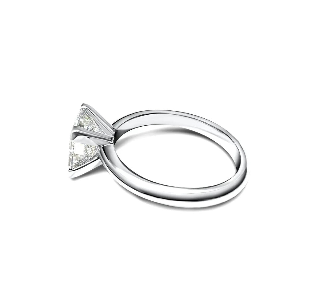 3.00 Ct F VS2 Princess Cut Diamond Ring 14k White Lab Grown IGI Certified