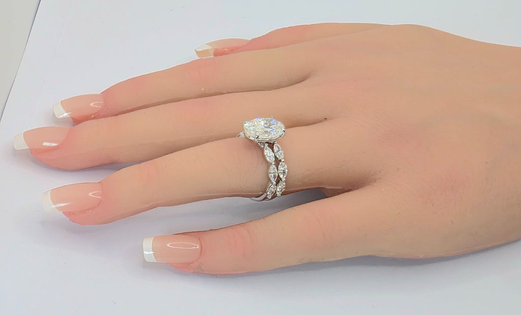 4.75 Ct E VS1 Lab Grown Diamond Engagement Ring IGI Certified Platinum