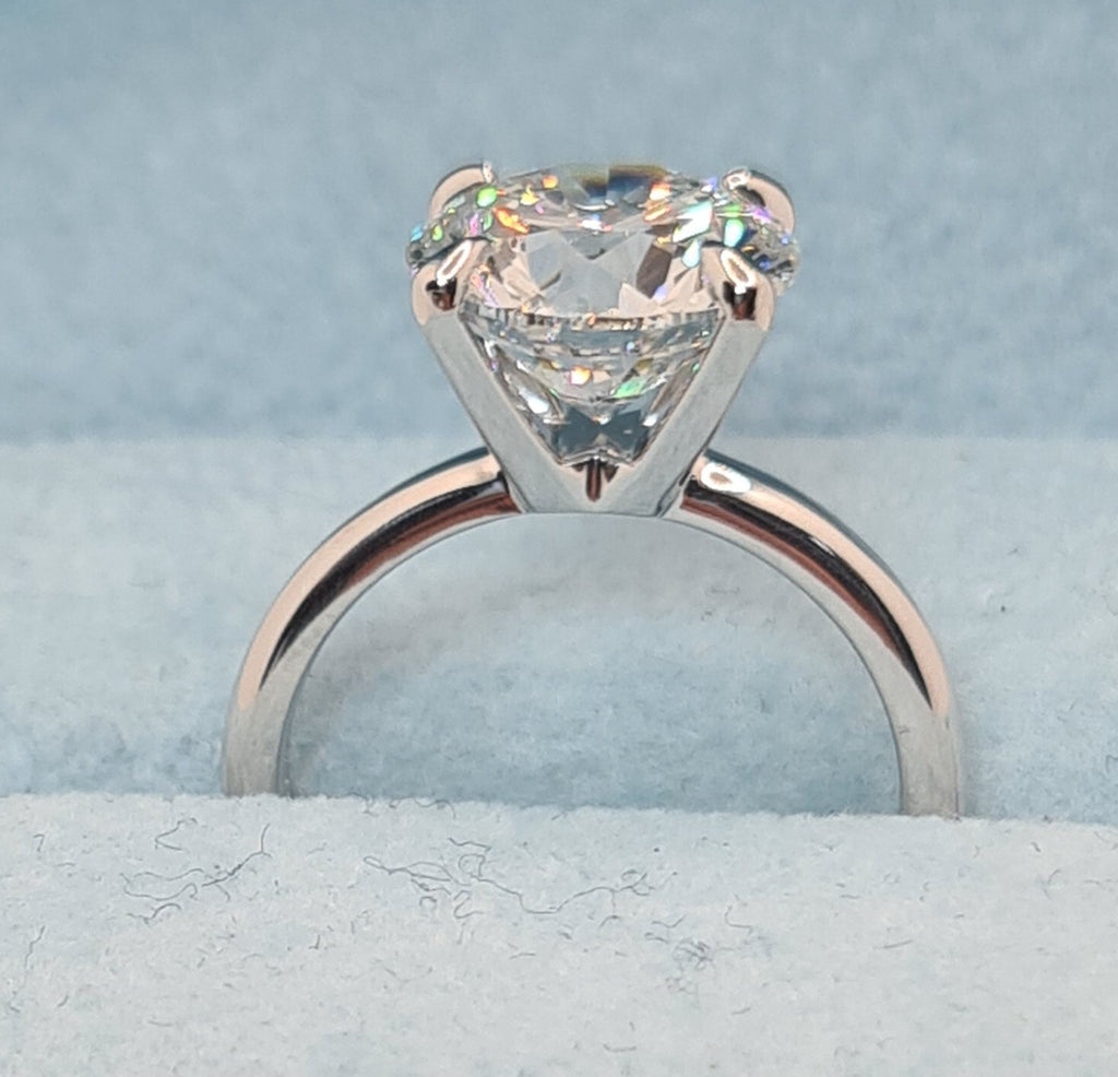 4.00 Ct D VS1 Round Solitaire Platinum Lab Grown Diamond Ring IGI Certified XXX