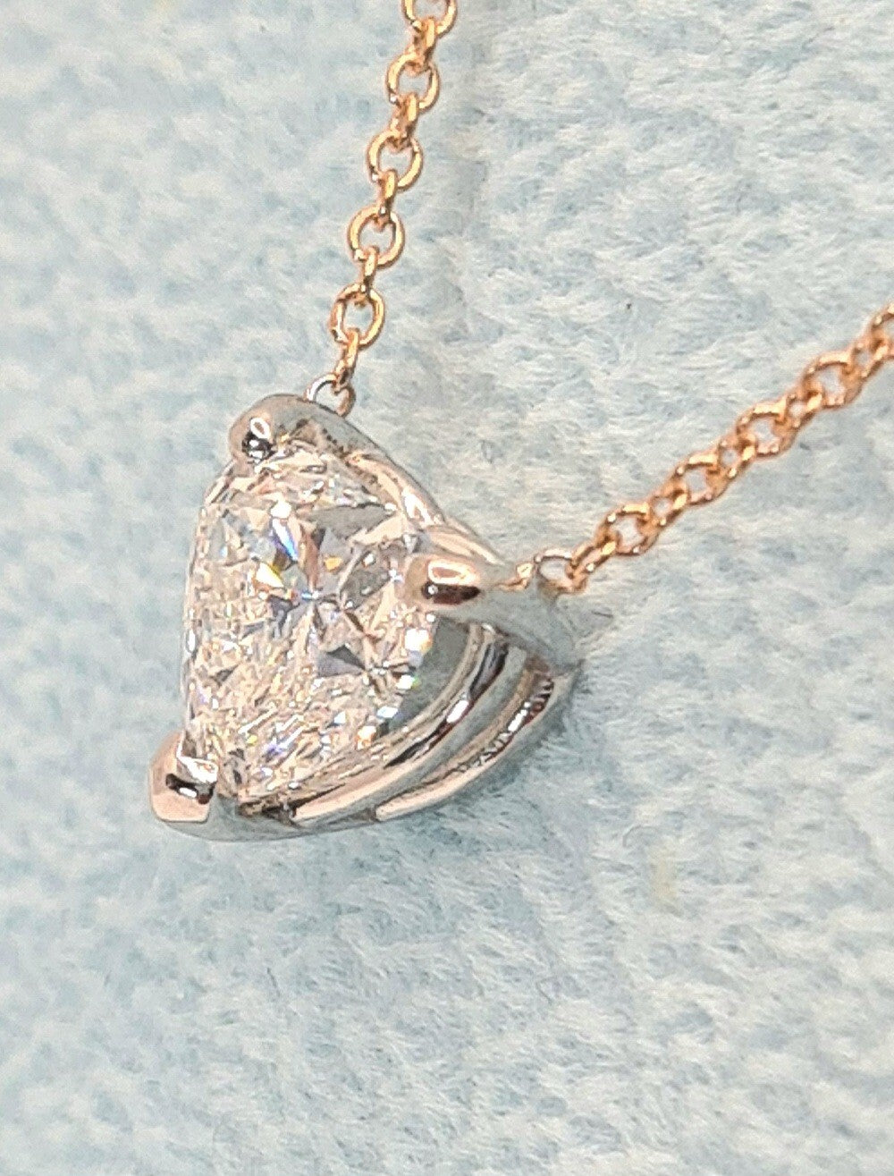Valentine Gift 1.50 Ct E VS Heart Shape Lab Grown Diamond Pendant 14K Gold