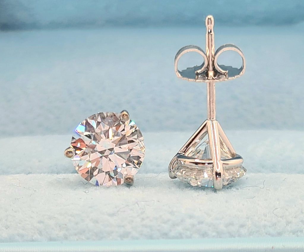 2.00 Ct D VVS2 Lab Grown Diamond 3 Prong Platinum IGI Certified Pushback