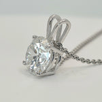 Load image into Gallery viewer, 4.00 Ct E VS2 Lab Grown Diamond Solitaire Pendant 14k with Chain IGI Certified