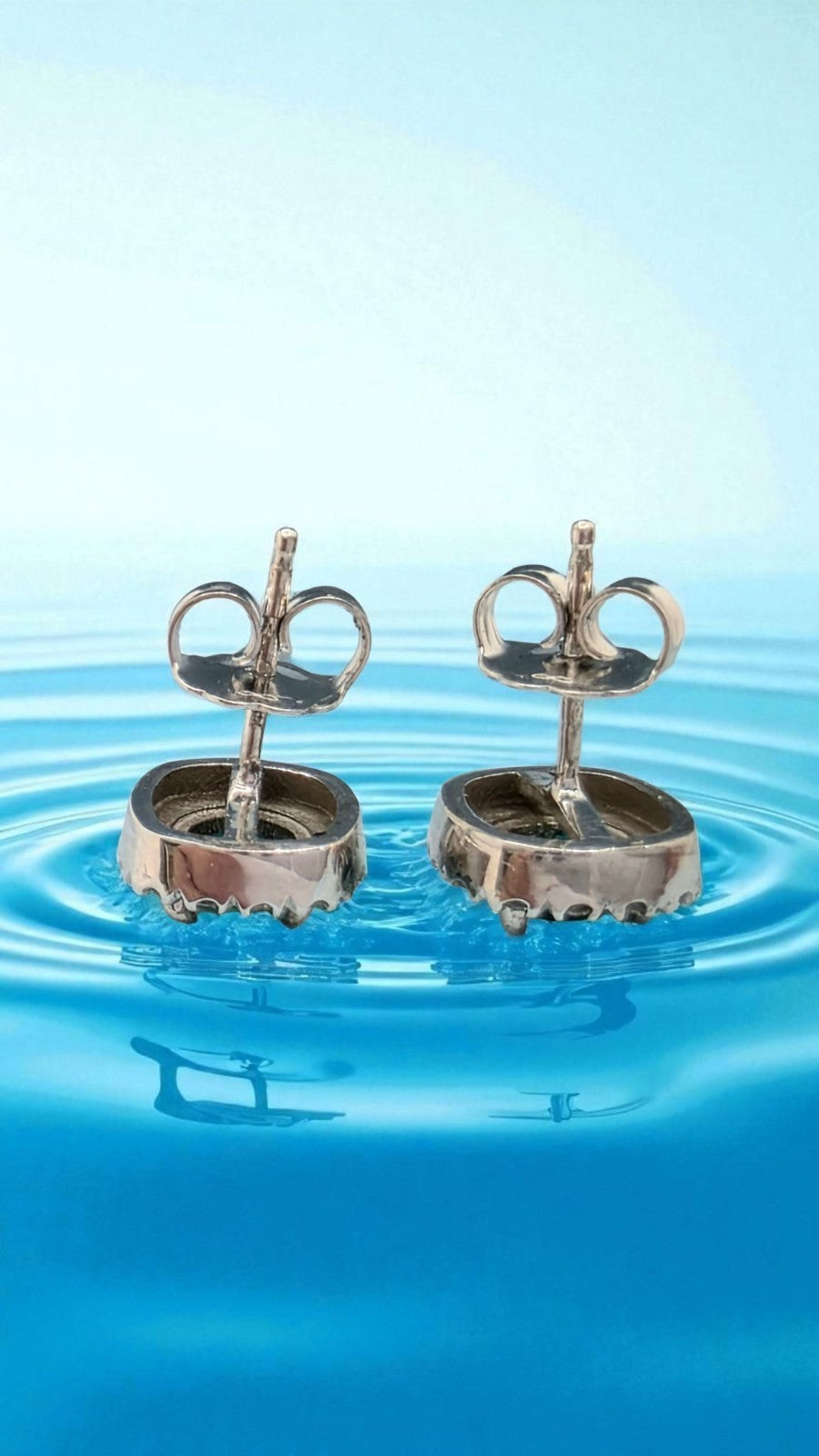 1.50 Ct Lab Grown Emerald and Diamond Earrings 14k White Gold GIA Authenticated