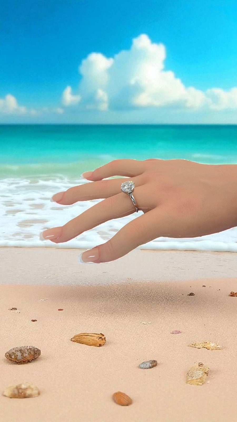 3.00 Ct D VS1 Round Solitaire Platinum Lab Grown Diamond Ring IGI Certified