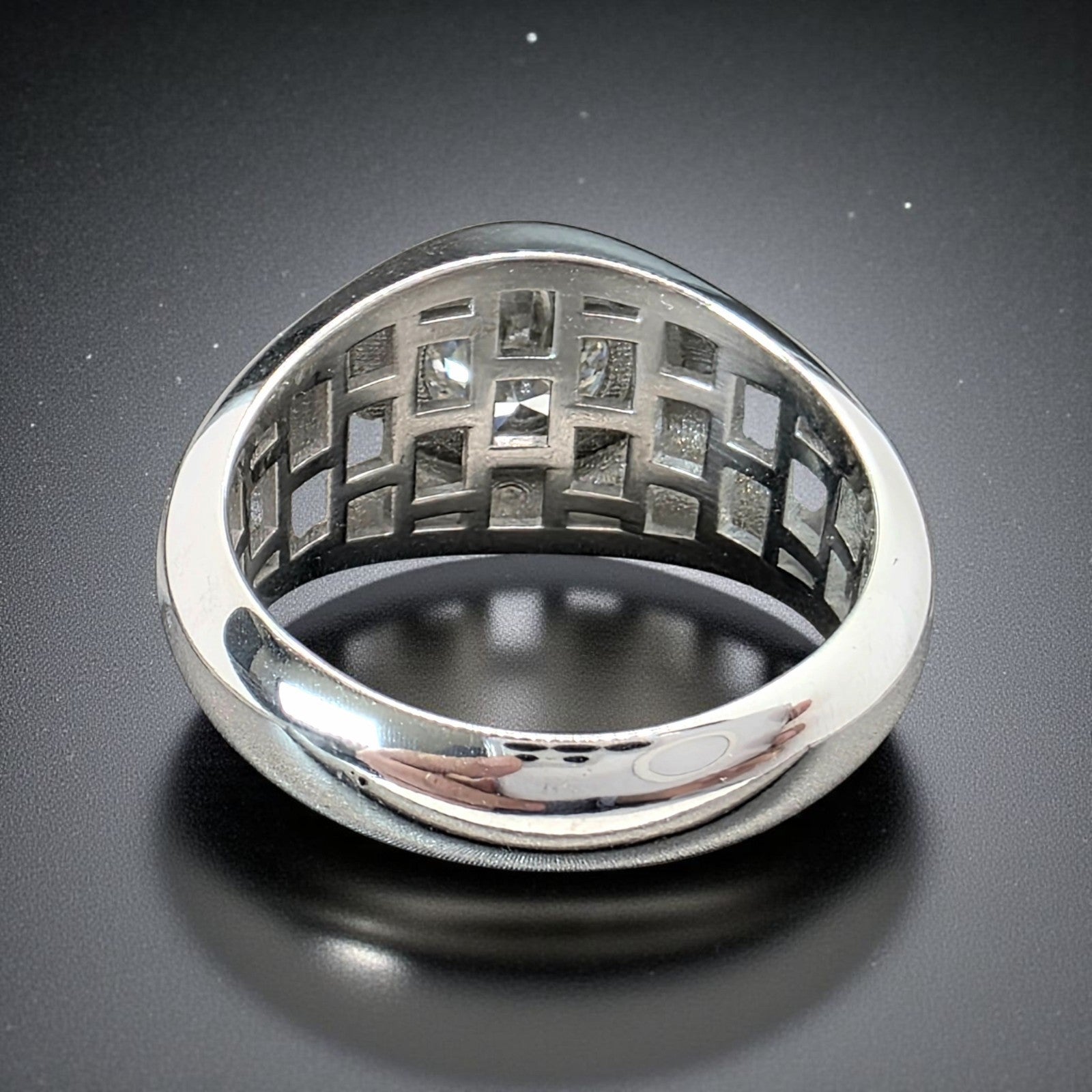 3.00 Ct D VS1 Lab Grown Round Diamond Men's Ring 14k White IGI Certified