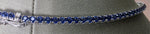Load image into Gallery viewer, 15.00 Ct 14k White Gold Lab Grown Eternity Sapphire Tennis Necklace, 20” NEW!