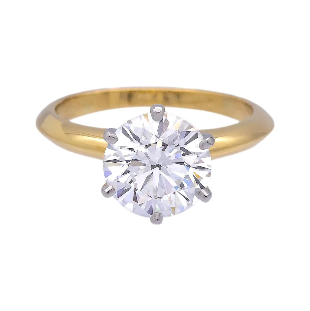 5.00 Ct G VS2 Round Solitaire 14k Yellow Lab Grown Diamond Ring IGI Certified