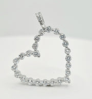 1.50 Carat Lab Grown Diamond Heart Pendant 14K Gold with Chain