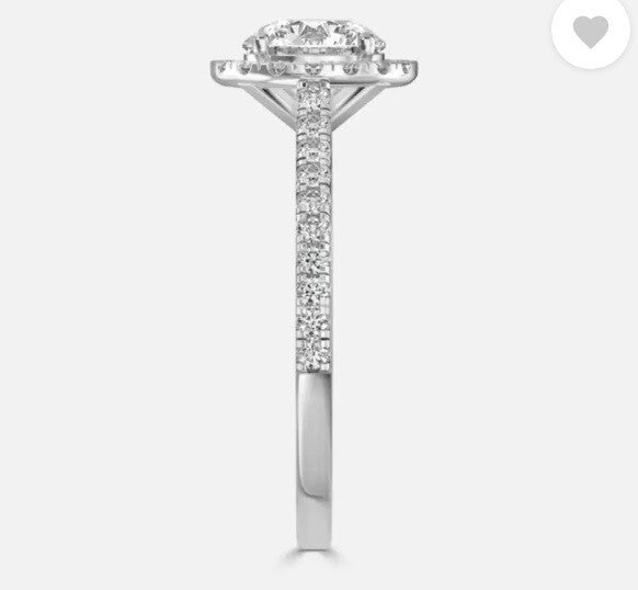 2.50 Ct E VS1 Round Diamond Engagement Ring IGI Certified Lab Grown 14k White