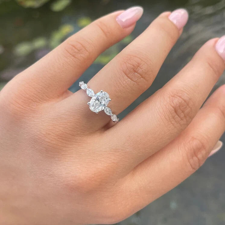 4.75 Ct E VS1 Lab Grown Diamond Engagement Ring IGI Certified Platinum