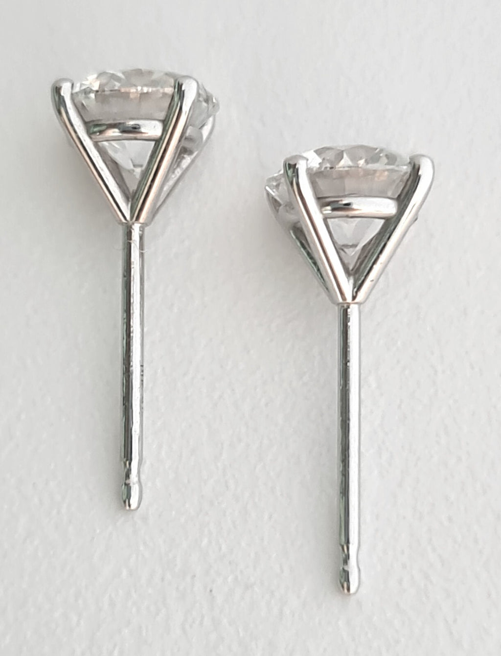 6 Ct Round Lab Grown G SI2 Diamond Earrings 14K White Gold IGI Certified