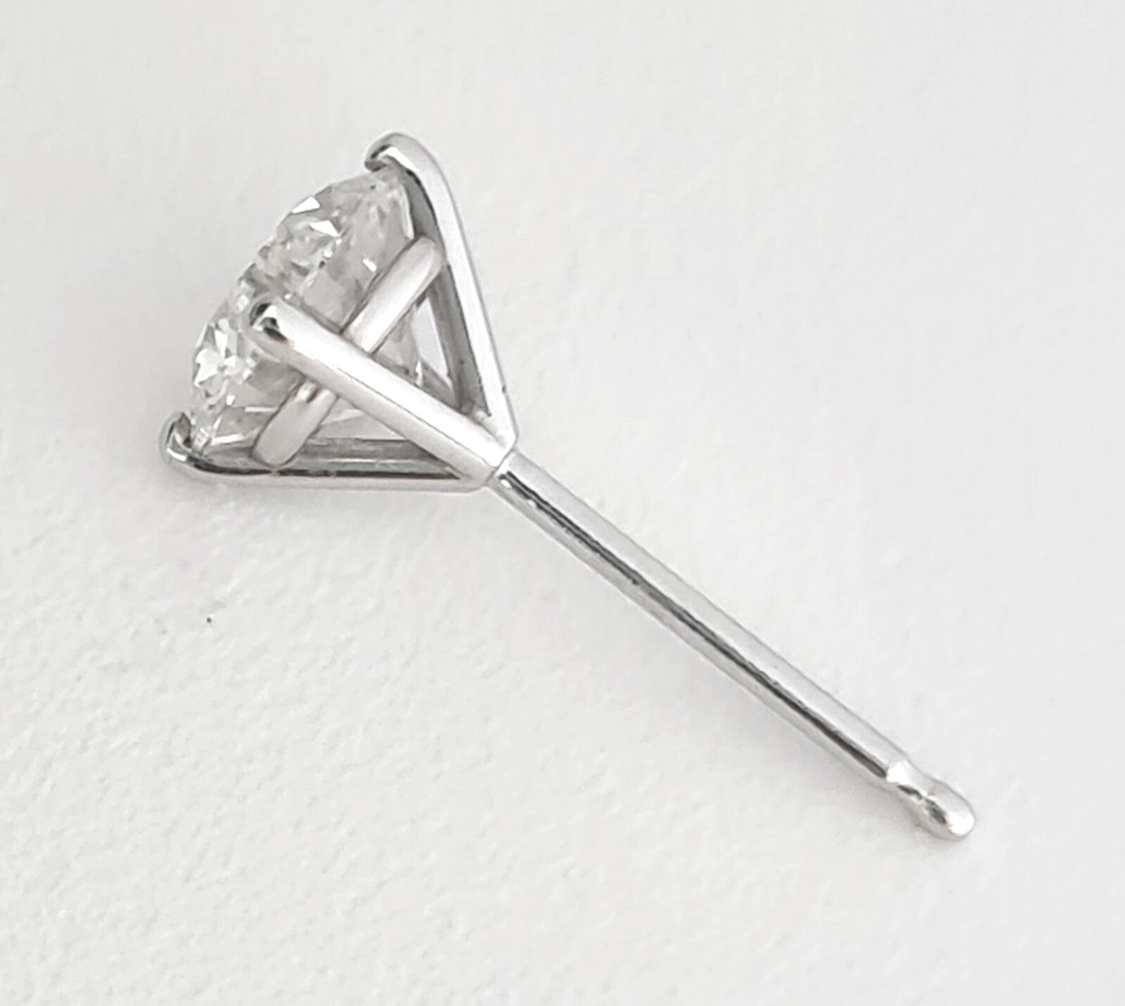 3.00 Ct 14k White Gold F VS Lab Grown Round Diamond Solitaire SINGLE Earring