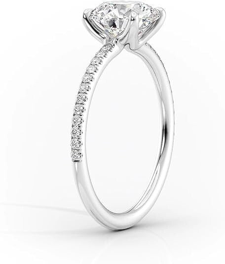 2.00 Ct E VVS2 Round Lab Grown Platinum Diamond Engagement Ring IGI Certified