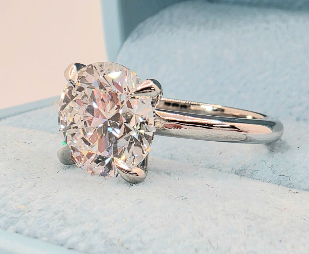 2.00 Ct D VS1 Round Solitaire Platinum Lab Grown Diamond Ring IGI Certified XXX