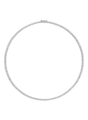 10 Ct 14K White Gold E VS Lab-Grown Eternity Diamond Tennis Necklace, 16” NEW!