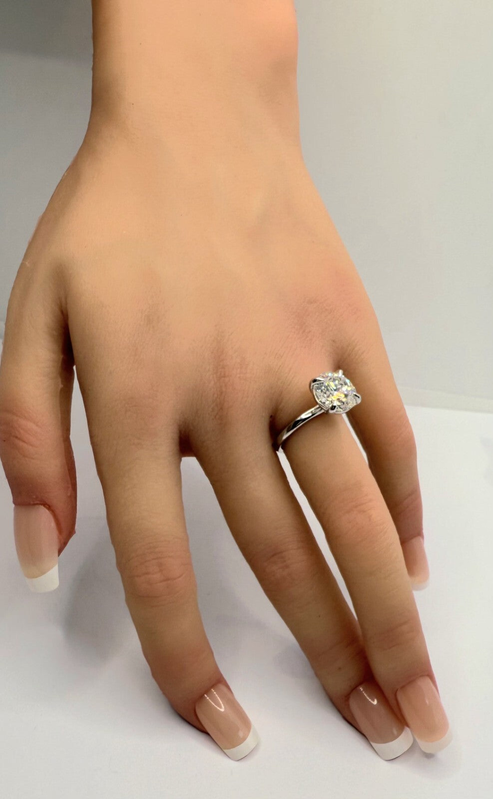 5.50 Ct E VS1 Lab Grown Platinum Diamond Engagement Ring and Band IGI Certified