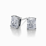 Load image into Gallery viewer, 1 Ct Radiant Diamond Lab Grown Diamond Stud Earrings 14k Yellow Gold Push Back
