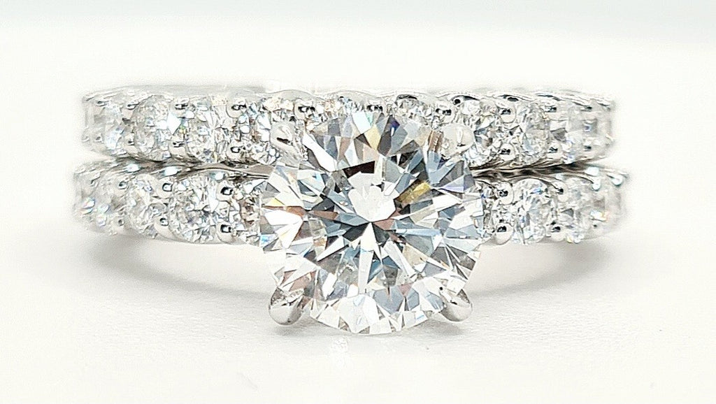 5.68 Ct E VVS2 Lab Grown Diamond Engagement Ring With Band IGI Certified Diamond