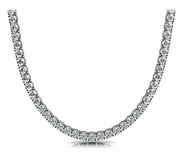 10 Ct 14K White Gold E VS Lab-Grown Eternity Diamond Tennis Necklace, 17” NEW!
